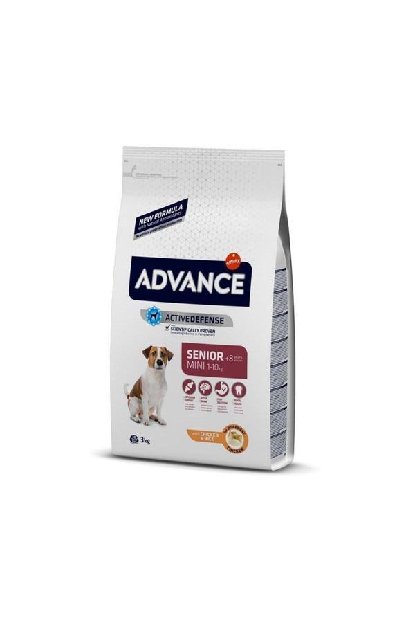 mini senior 8+ yaş tavuklu küçük ırk yaşlı köpek maması 3kg ileri yaşta köpek için - Image 1