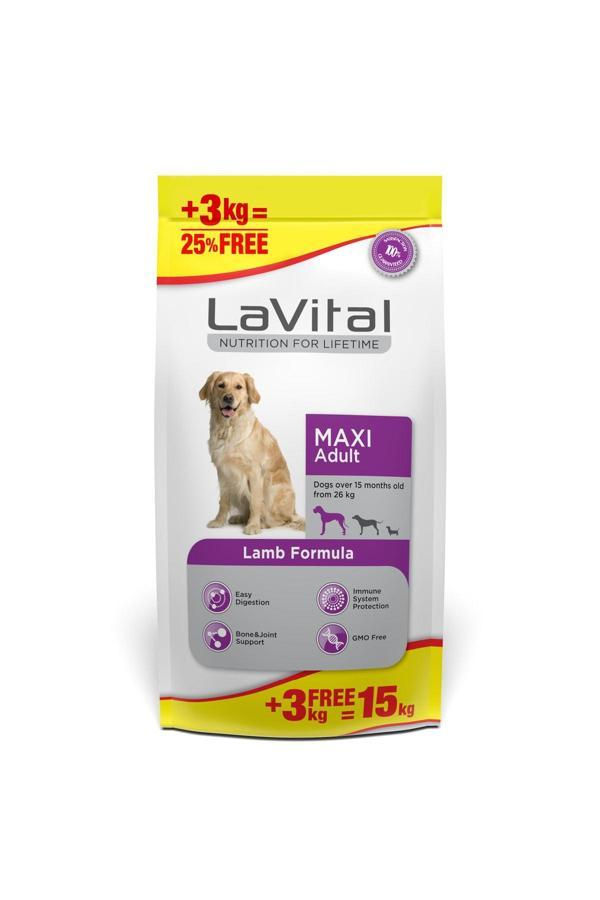 Kuzu Etli Büyük Irk Yetişkin Köpek Maması 12+3kg - Pet Adası Özel - Image 1