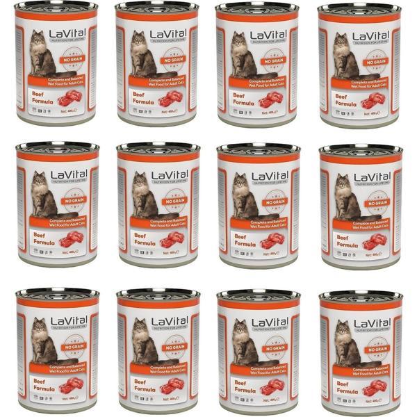 La Vital Tahılsız Biftekli Kedi Konservesi 400 Gr. x 12 Adet - Image 1
