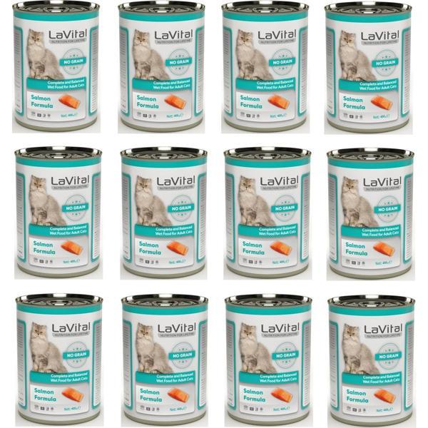 La Vital Tahılsız Somonlu Kedi Konservesi 400 Gr. x 12 Adet - Image 1