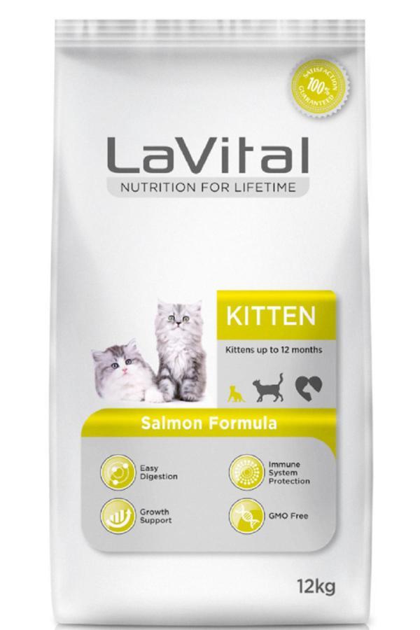 Lavital Kitten Somonlu Yavru Kedi Maması 12 Kg - Image 1