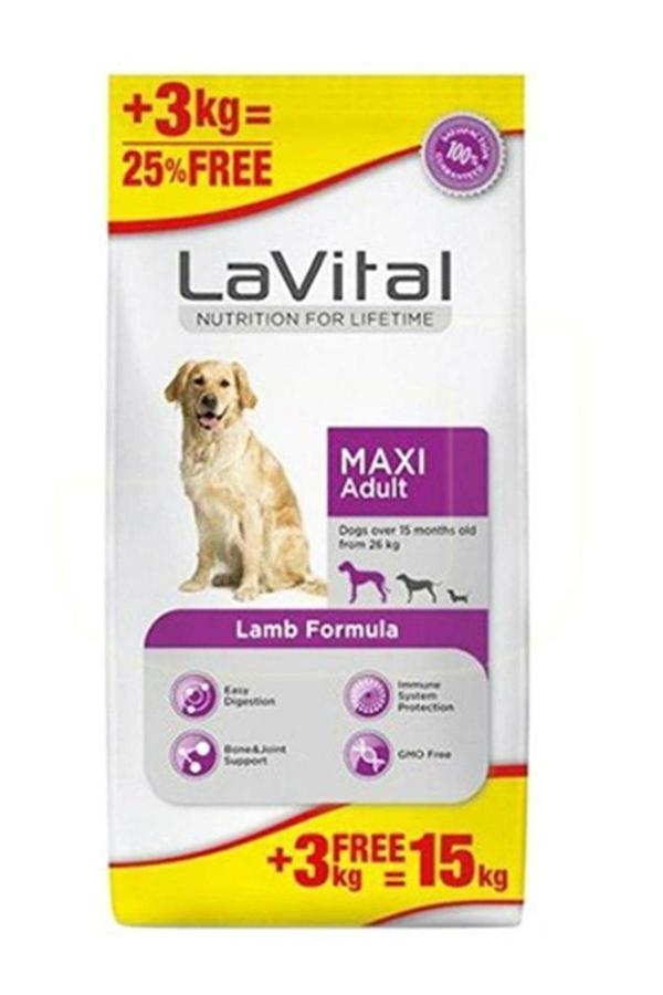 Lavital Kuzu Etli Büyük Irk Yetiskin Köpek Mamasi 12 + 3 Kg - Image 1
