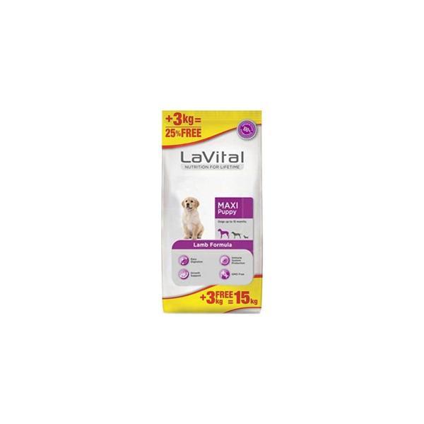 Lavital Maxi Puppy Lamb Kuzulu Büyük Irk Yavru Köpek Maması 12+3 Kg. - Image 1
