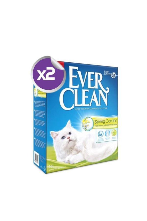 Spring Garden Çiçek Kokulu Topaklanan Kedi Kumu 10 Lt X2 - Image 1