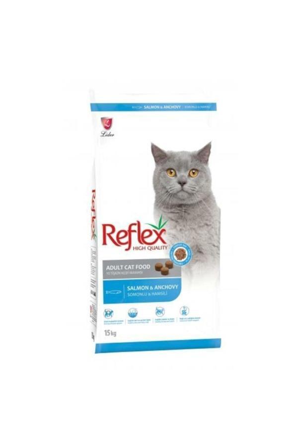 Reflex Somon ve Hamsili Yetişkin Kedi Maması 15 kg - Image 1