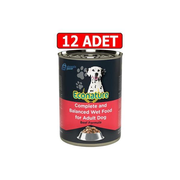 Sığır Etli Yetişkin Köpek Konserve Maması 400GR 12ADET Beef Köpek Yaş Mama - Image 1