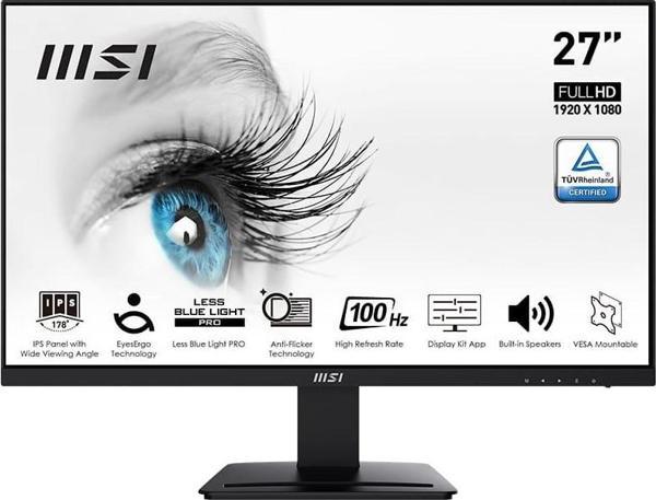 Msı Pro Mp273A 27 1920X1080 100Hz 1Ms Hdmı Vga Dp Ips Monitör - Image 1