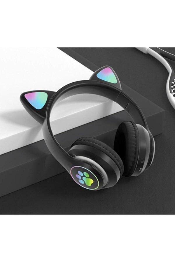 Lesgo 1. Kalite Kedi Kulağı Detaylı Bluetooth Kablosuz 7.1 Yüksek Ses Performansı - Image 1