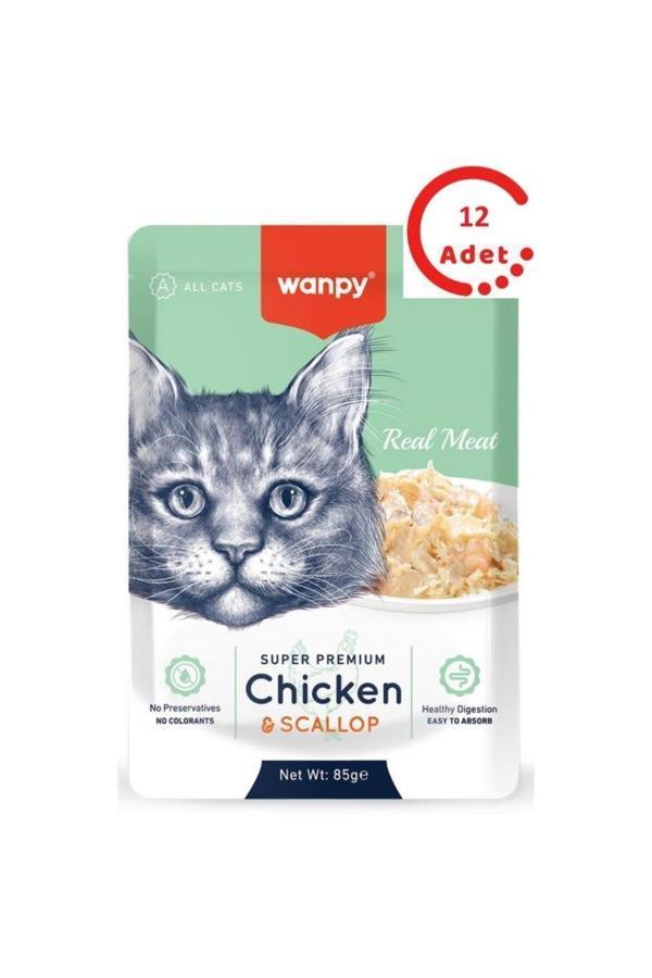 Pouch Tavuklu & Deniz Taraklı Yaş Kedi Maması 85 gr x 12 Adet - Image 1