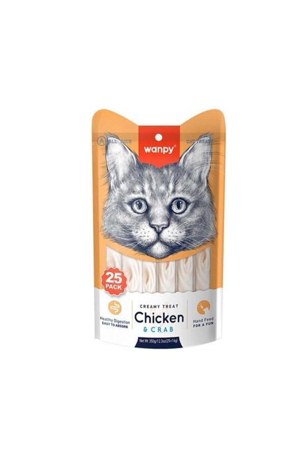 Tavuklu ve Yengeçli Sıvı Kedi Ödülü 14 Gr 25 Adet - PIWP-046 - Image 1
