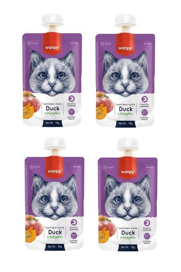 Taze Ördekli & Balkabaklı Kedi Et Ezmesi 90 Gr. X 4 Adet - Image 1