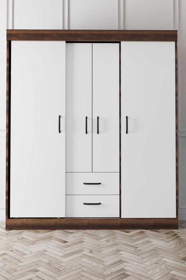 Evdemo Fulya 4 Kapak 2 Çekmece Gardırop - Image 1
