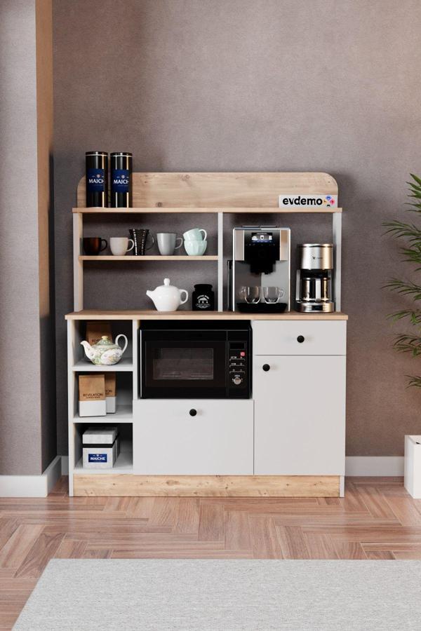 Evdemo Latte Çok Amaçlı Dolap Kahve Köşesi Atlantik Çam - Image 1