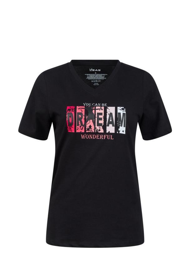 2AS Alone Baskılı V Yaka Kadın T-Shirt 404 - Image 1