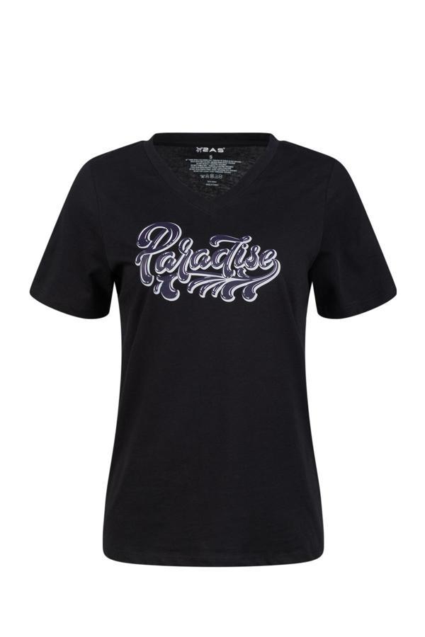 2AS Alone Baskılı V Yaka Kadın T-Shirt 406 - Image 1