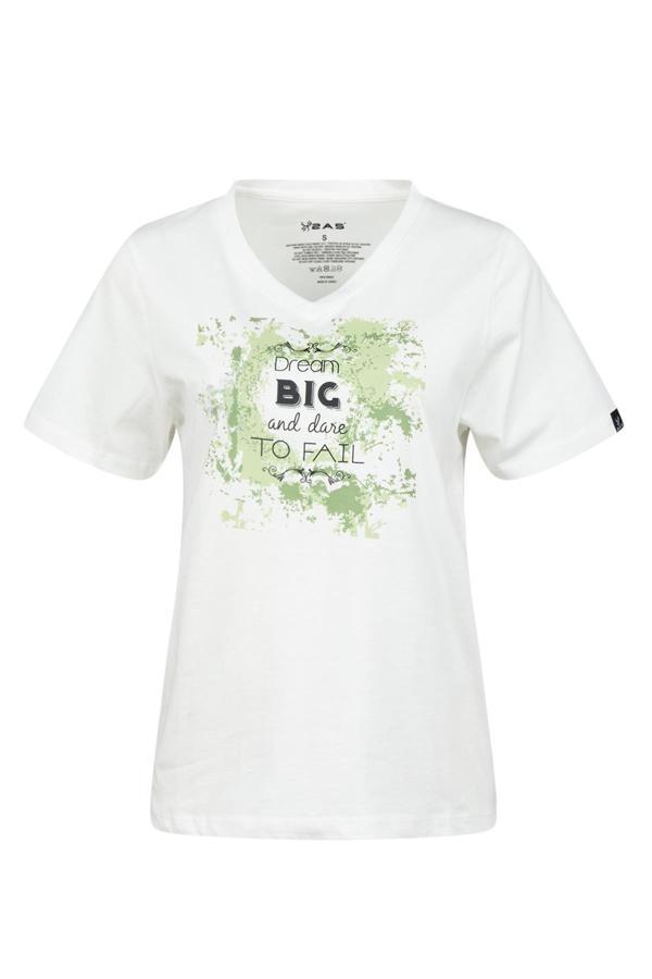 2AS Alone Baskılı V Yaka Kadın T-Shirt 405 - Image 1