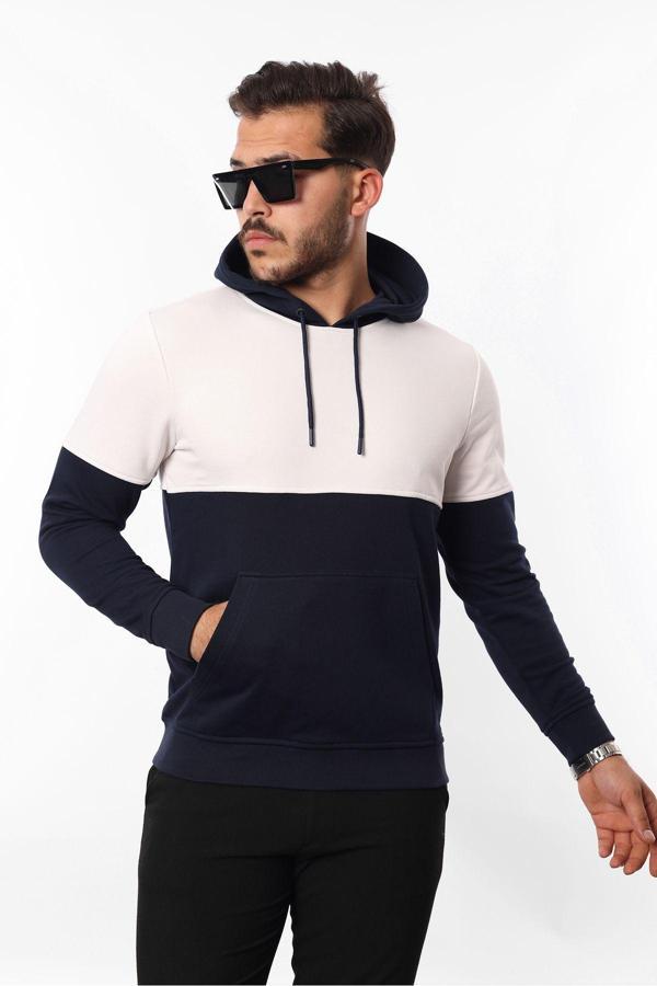 Rugatchi Kapüşonlu Kanguru Cep 3 İplik Sweatshirt - Image 1
