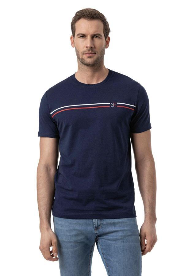 Rugatchi Baskılı Bisiklet Yaka T-Shirt - Image 1