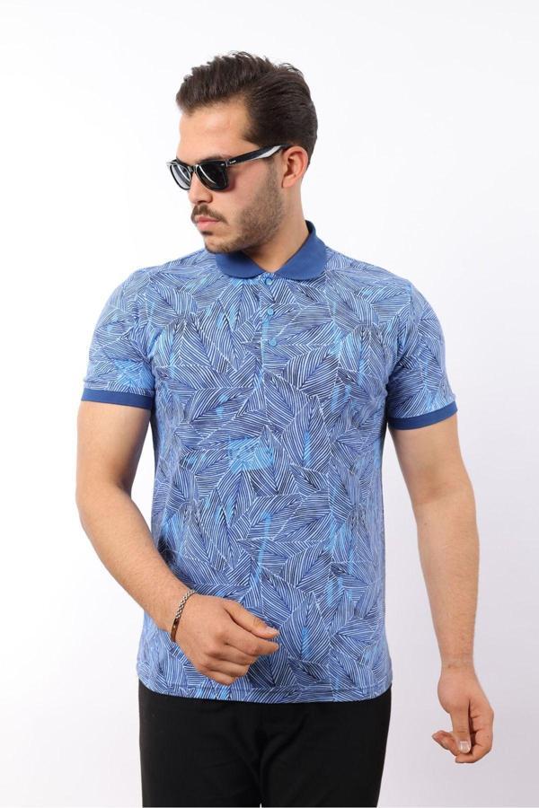 Rugatchi Mavi Polo Yaka T-Shirt - Image 1