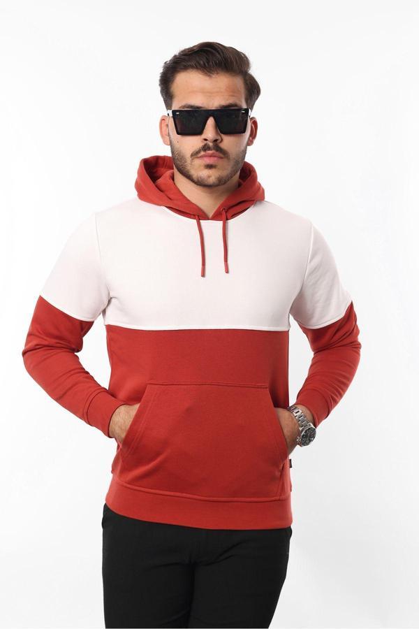 Rugatchi Kapüşonlu Kanguru Cep 3 İplik Sweatshirt - Image 1