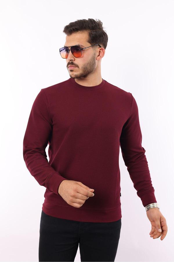 Rugatchi Pamuklu Waffle Bisiklet Yaka Sweatshirt Regular Kesim - Image 1