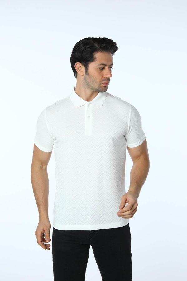 Rugatchi Jakarlı Polo Yaka T-Shirt - Image 1