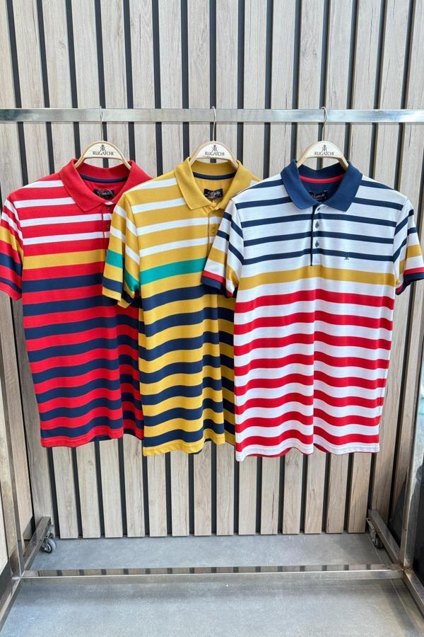 Rugatchi %100 Pamuk Polo Yaka T-Shirt 3'Lü Set - Image 1