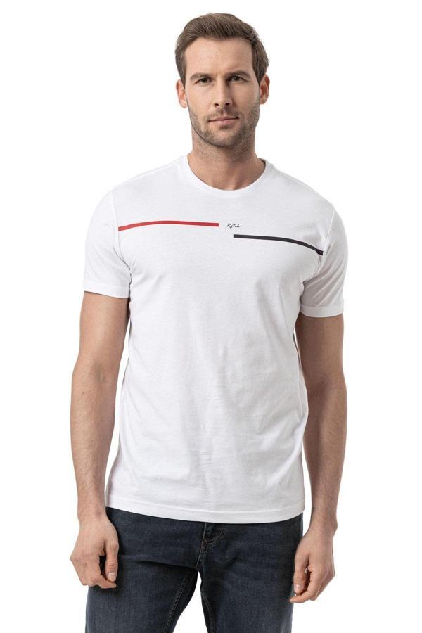 Rugatchi Baskılı Bisiklet Yaka T-Shirt - Image 1