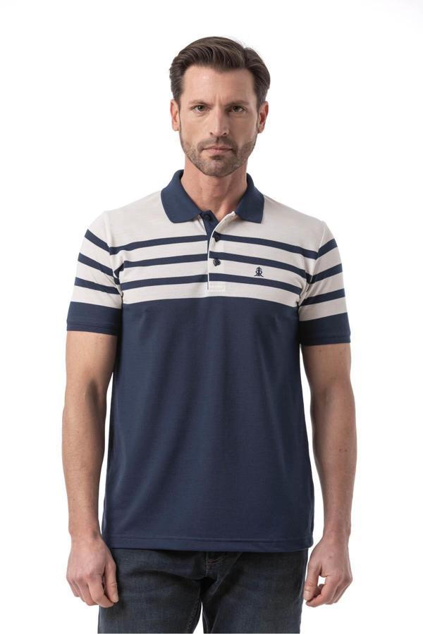 Rugatchi Çizgi Detaylı Polo T-Shirt - Image 1
