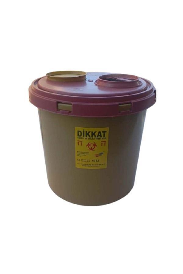 Astera Kesici Ve Delici Enfekte Tıbbi Atık Çöp Kutusu - Tıbbi Atık Çöp Kovası 10 Litre 15 Adet - Image 1