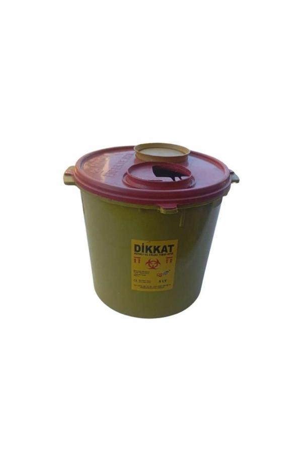 Astera Kesici Ve Delici Enfekte Tıbbi Atık Çöp Kutusu - Tıbbi Atık Çöp Kovası 5 Litre 15 Adet - Image 1