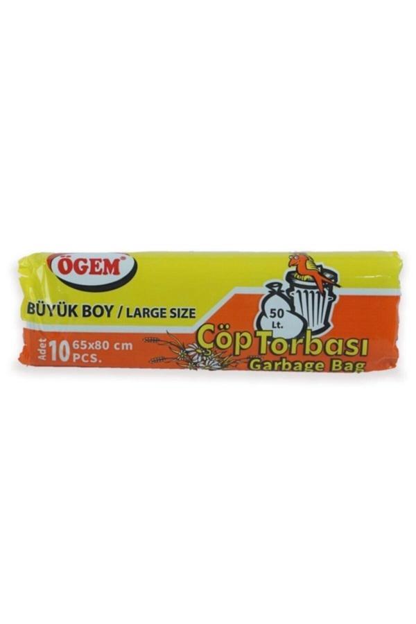 Ögem Çöp Poşeti Büyük Boy 65X80 Cm 50 Adet Siyah - Image 1
