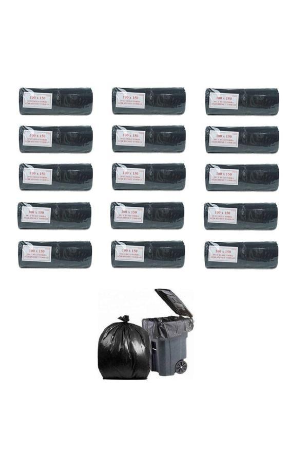 Ögem Hantal Boy Ağır Hizmet Çöp Torbası 100X150 Cm 10'Lu Rulo 15 Paket - Image 1