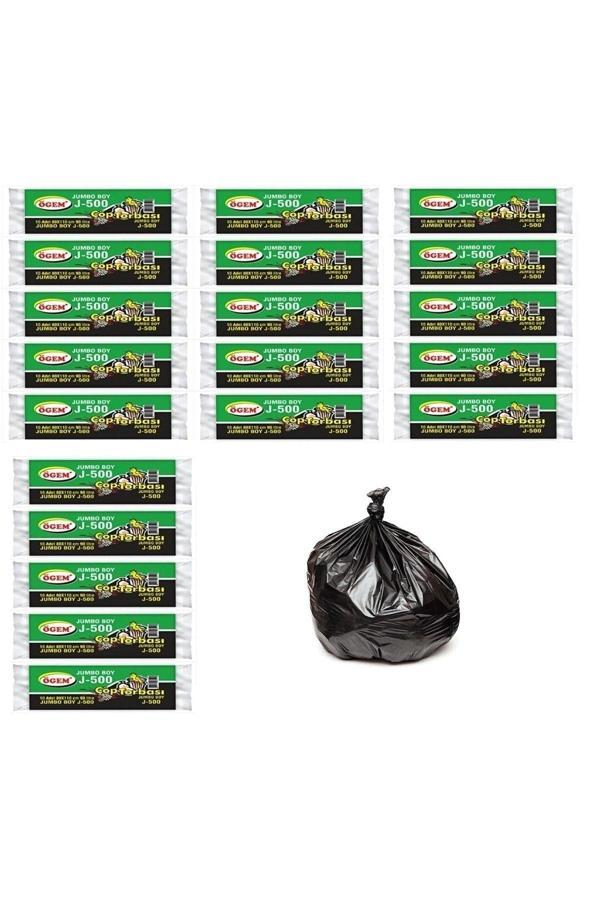 Ögem J-500 Jumbo Boy Çöp Poşeti 80X110 Cm 90 Lt 10'Lu Rulo 20 Paket - Image 1