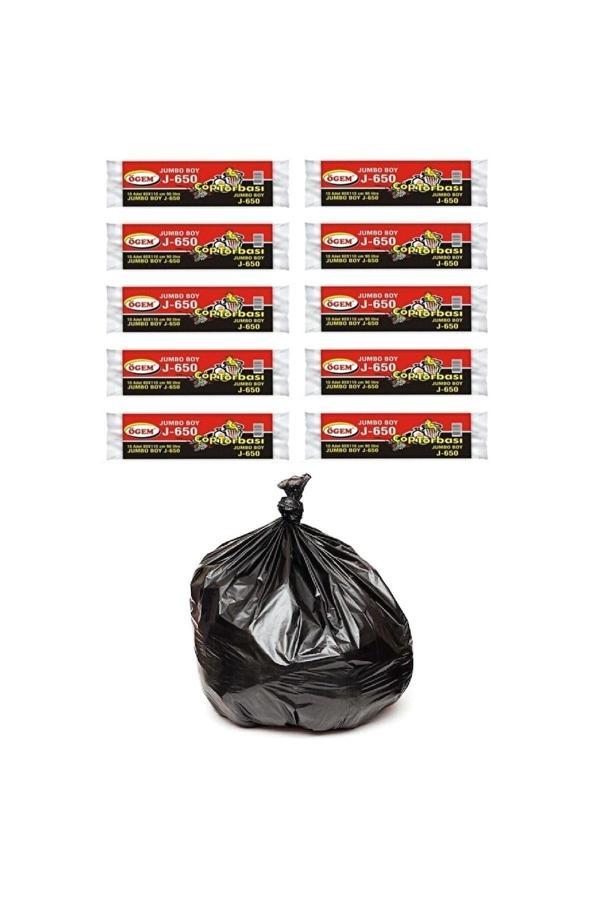 Ögem J-650 Jumbo Boy Çöp Poşeti 80X110 Cm 90 Lt 10'Lu Rulo 10 Paket - Image 1