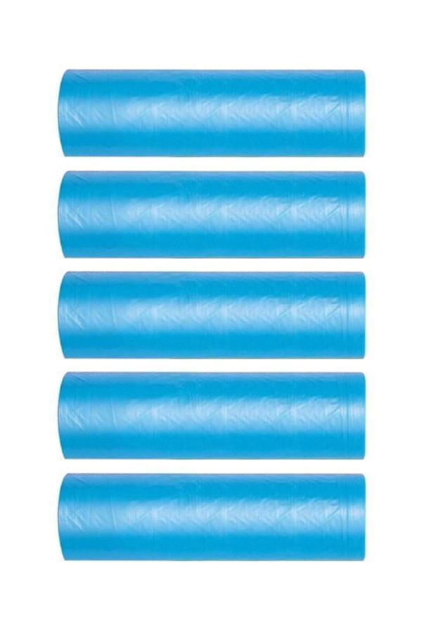 Eymarmarket Mavi Büyük Boy Çöp Poşeti 65*80 Cm 10 Lu Rulo 5 Paket (50 Adet) - Image 1