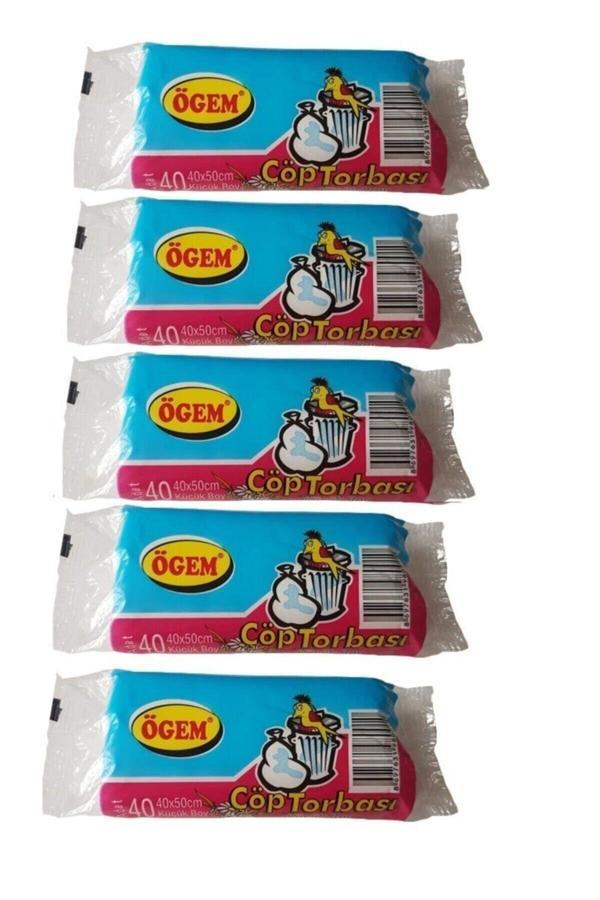 Ögem Küçük Boy Çöp Poşeti 40X50 Cm 10 Lt 40 Lı Rulo 5 Paket - Image 1