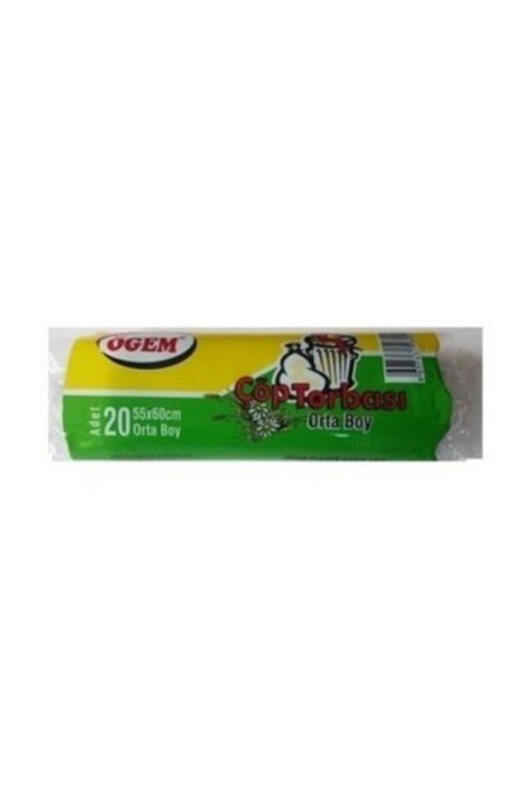 Ögem Orta Boy Çöp Poşeti 10 Paket 200 Yaprak 20'Li Rulo Mavi - Image 1