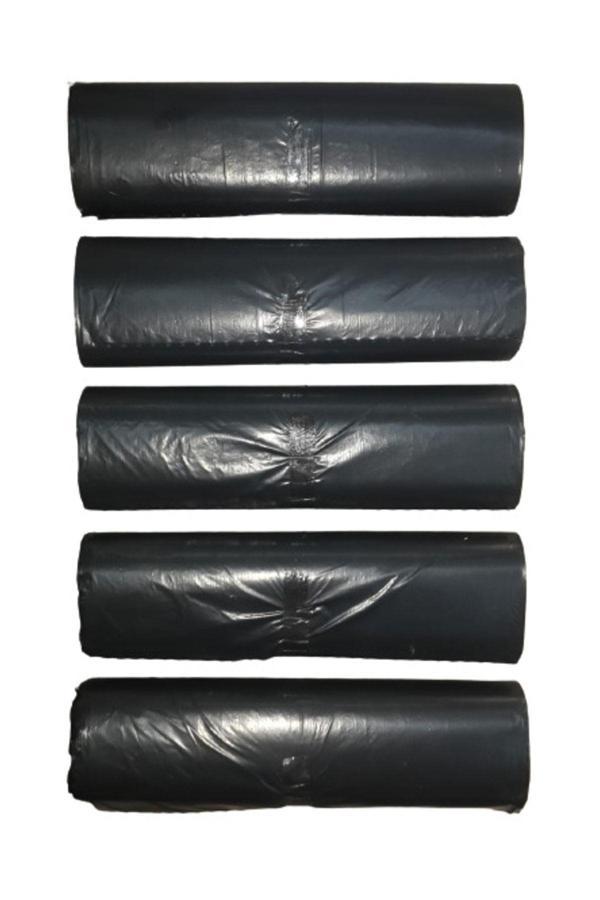 Eymarmarket Siyah Battal Boy Çöp Poşeti 75*90 Cm 10 Lu Rulo 5 Paket (50 Adet) - Image 1