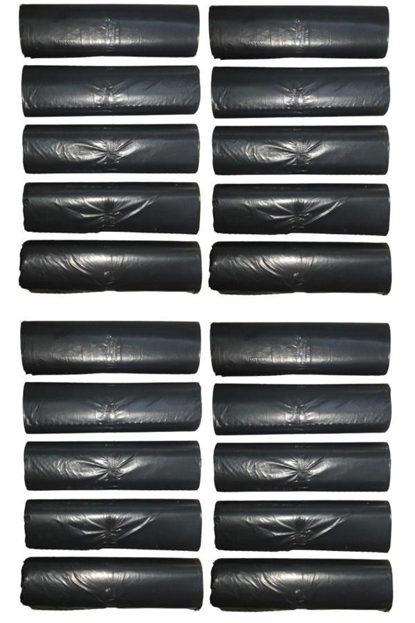 Eymarmarket Siyah Büyük Boy Çöp Poşeti 65*80 Cm 10 Lu Rulo 20 Paket 200 Adet - Image 1