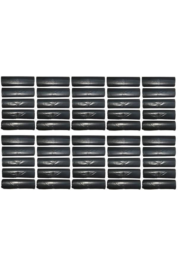 Eymarmarket Siyah Büyük Boy Çöp Poşeti 65*80 Cm 10 Lu Rulo 50 Paket - Image 1