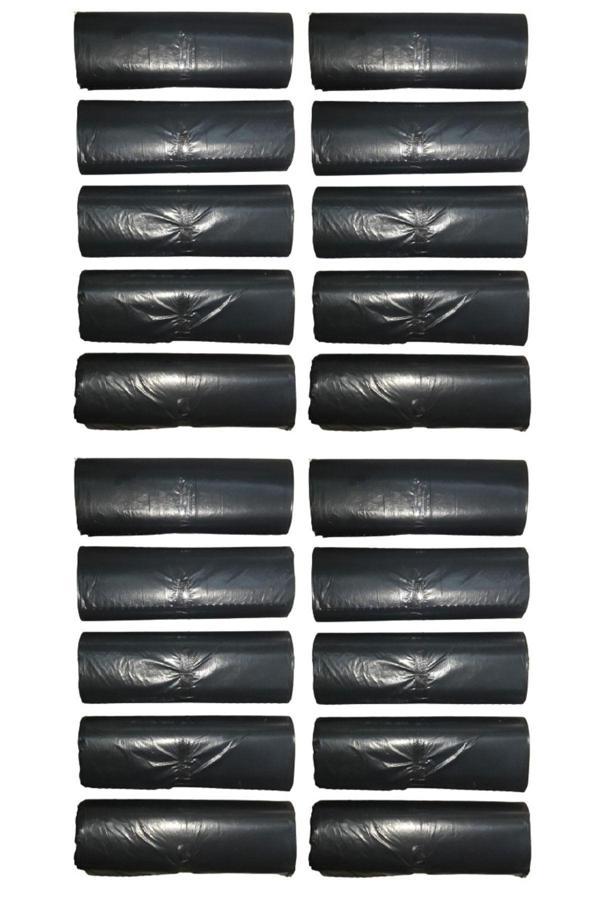 Eymarmarket Siyah Orta Boy Çöp Poşeti 55*60 Cm 20 Li Rulo 20 Paket - Image 1