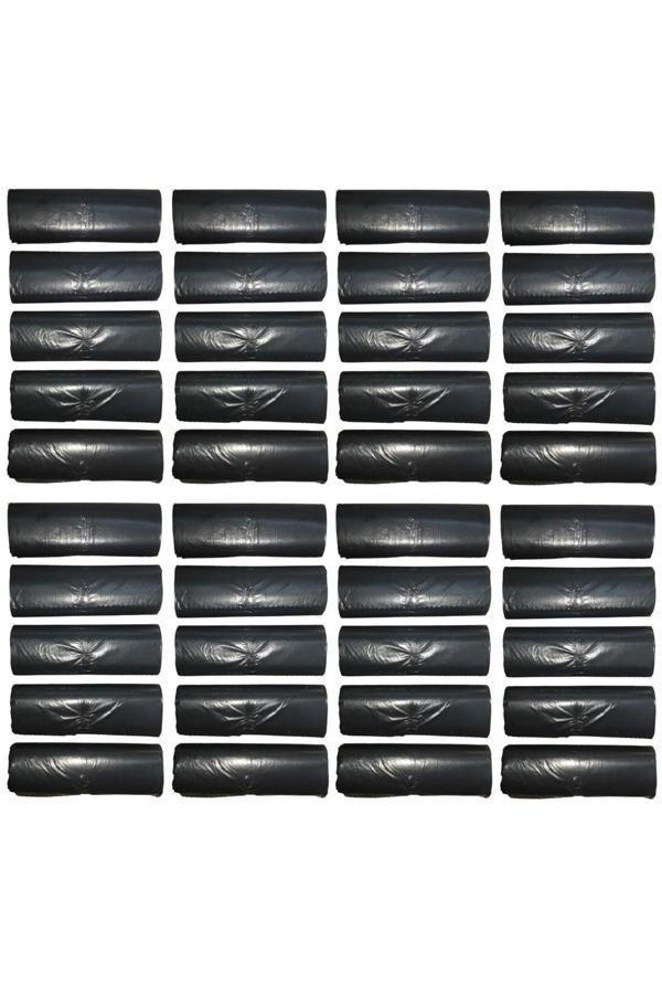 Eymarmarket Siyah Orta Boy Çöp Poşeti 55*60 Cm 20 Li Rulo 40 Paket (800 Adet) - Image 1