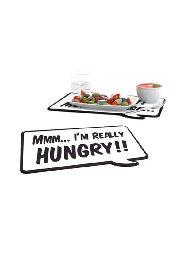 Probest Eğlenceli Hungry Konuşma Balonu Ahşap Tepsi, Amerikan Servis - Image 1