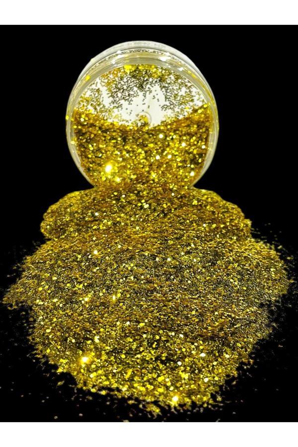 Stonechem Epoksi Glitter Sim 50 Gr Kalın Mikron Parlak Gold - Image 1