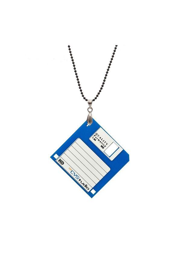 Probest Retro Disket Kolye - Image 1