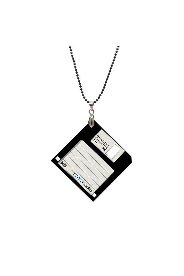 Probest Retro Disket Kolye - Image 1