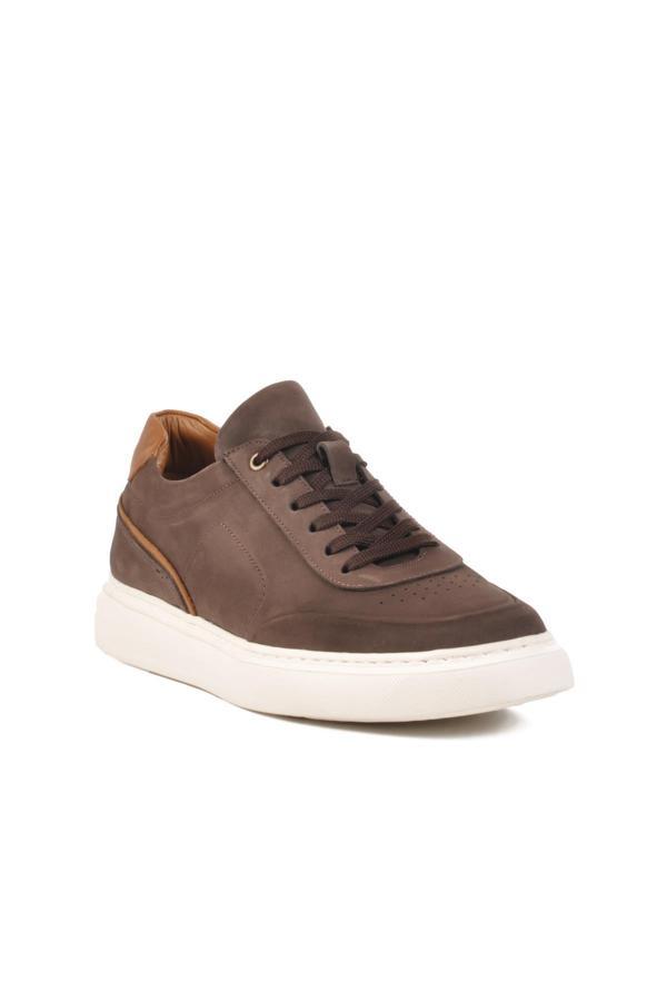 Radov 2558 M Kahve Nubuk Hakiki Deri Erkek Sneaker - Image 1