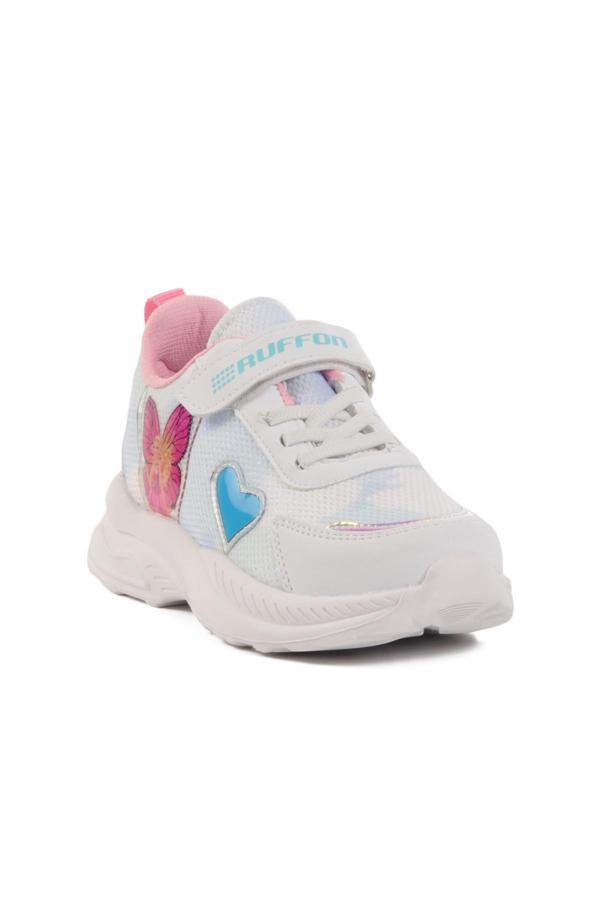 Beyaz-Bebe Mavisi Çocuk Spor Ayakkabı Ruffon 2340 F - Image 1