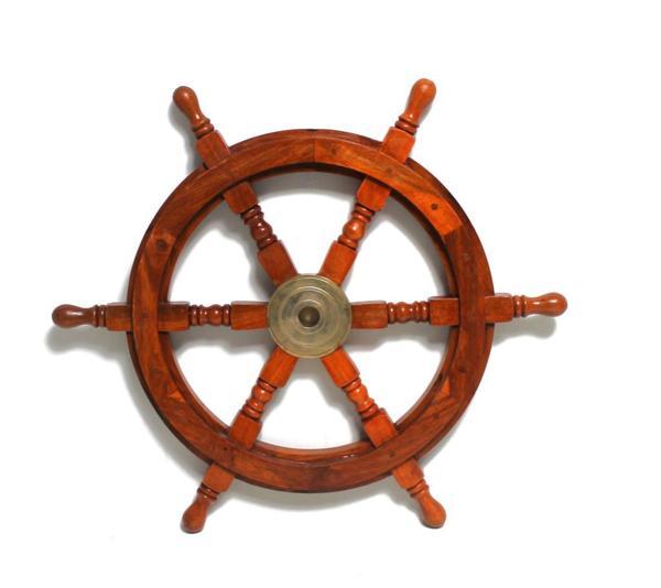 Otantik Çarşı Ahşap Dekoratif  Dümen 24'' K02 - Image 1